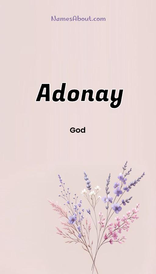 Meaning of Adonay