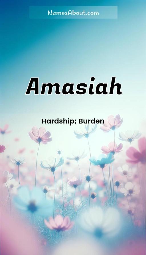 Amasiah name and meaning