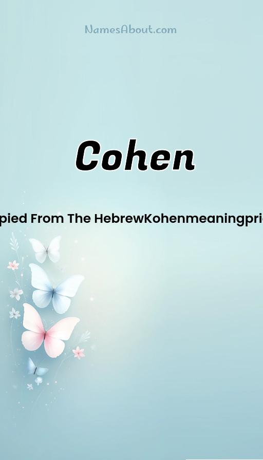 Illustration of Cohen