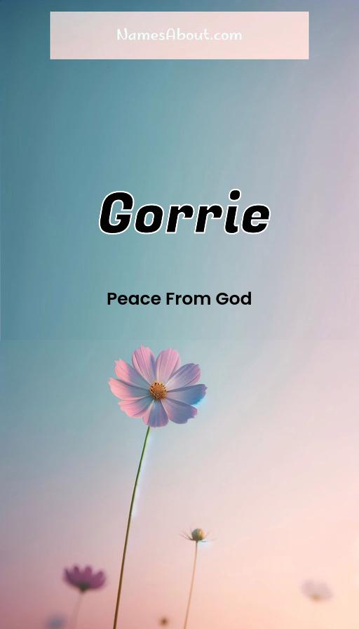 Gorrie name and meaning