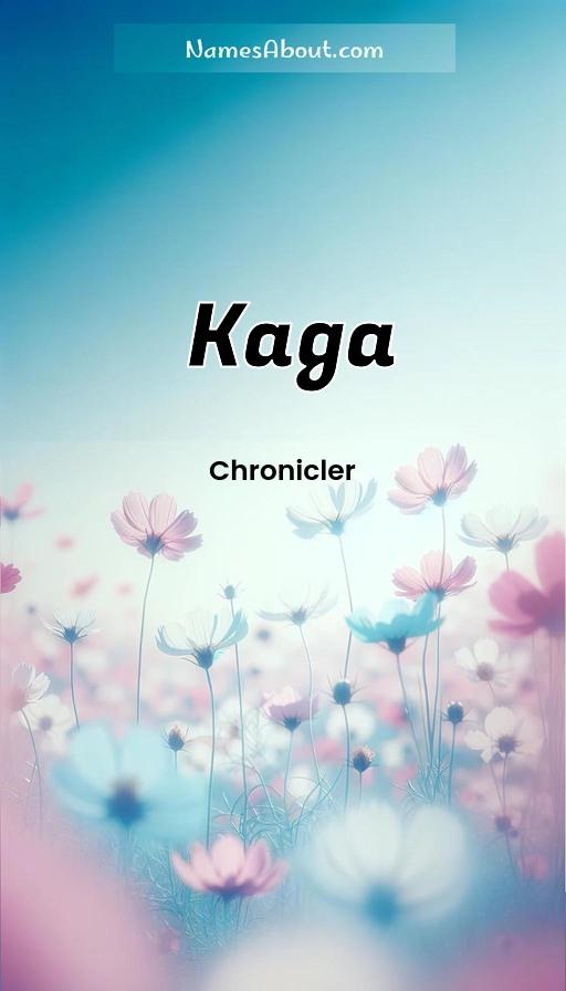 Kaga name and meaning