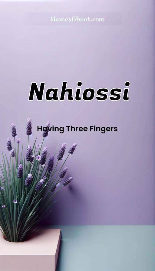 Nahiossi name and meaning