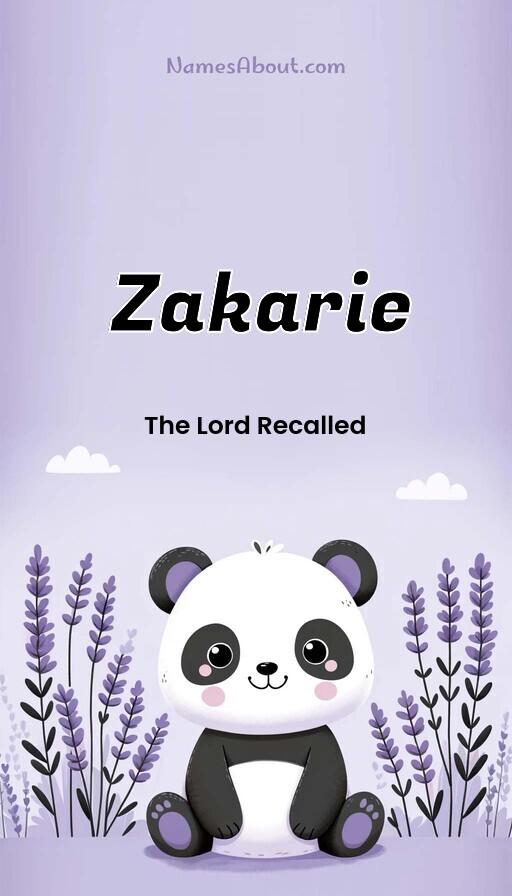 Zakarie name and meaning