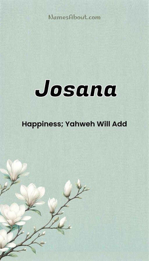 Josana name and meaning