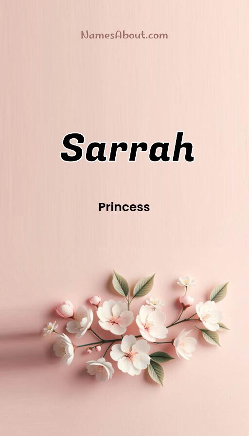 Sarrah name and meaning