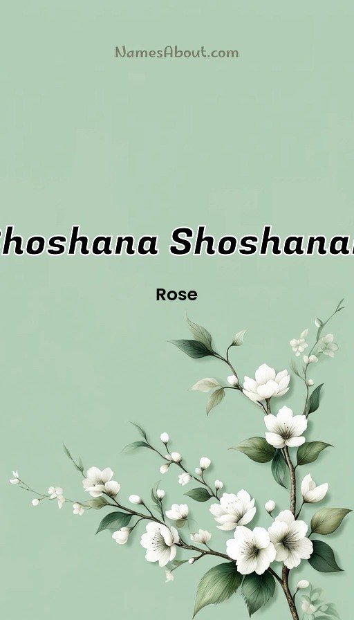 Meaning of Shoshana shoshanah