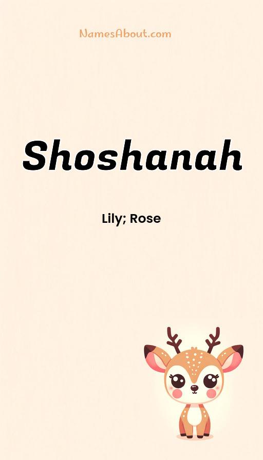 Shoshanah name and meaning