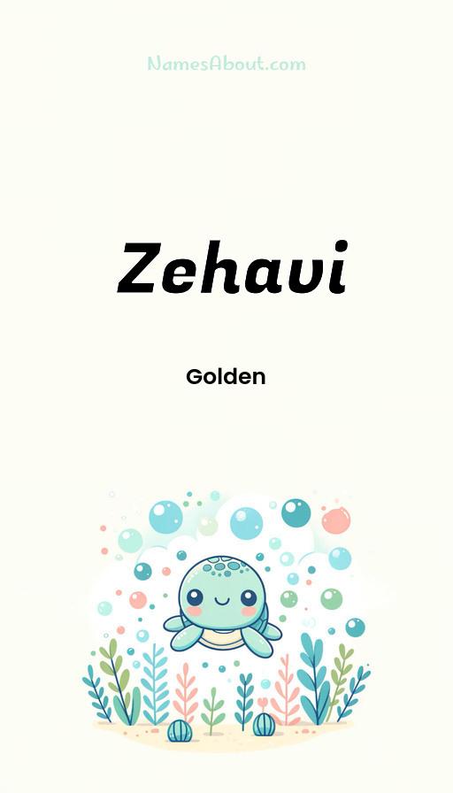 Zehavi name and meaning