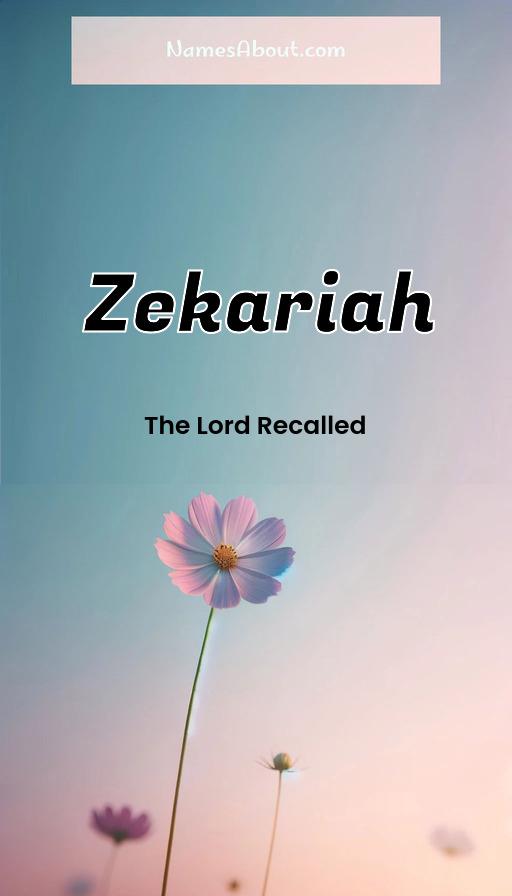 Meaning of Zekariah