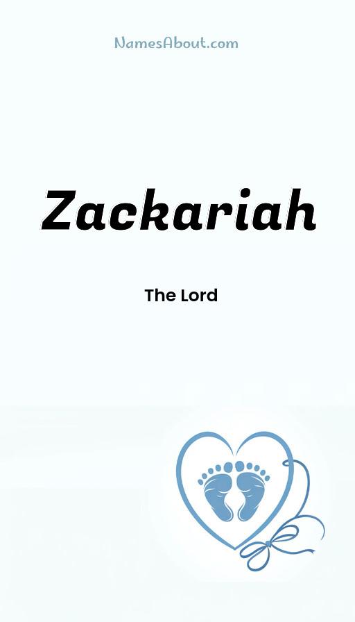 Meaning of Zackariah