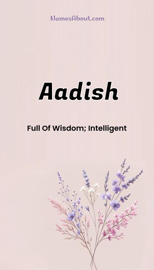 Meaning of Aadish