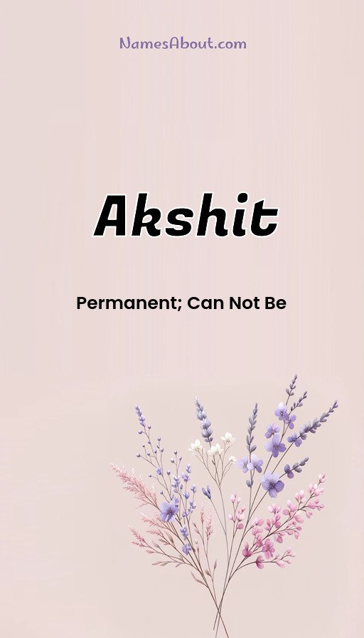 Meaning of Akshit