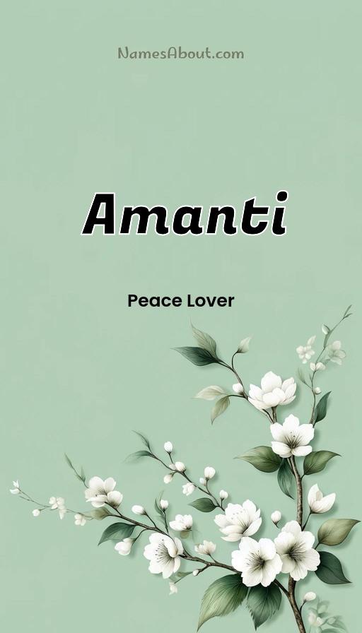 Amanti name and meaning