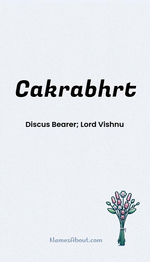 Meaning of Cakrabhrt