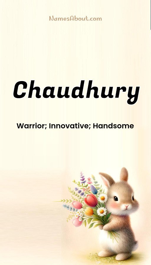 Meaning of Chaudhury