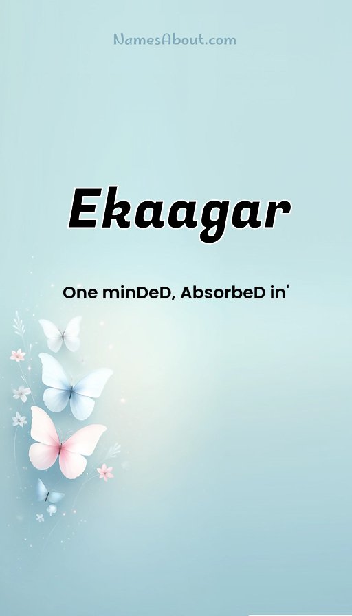 Meaning of Ekaagar