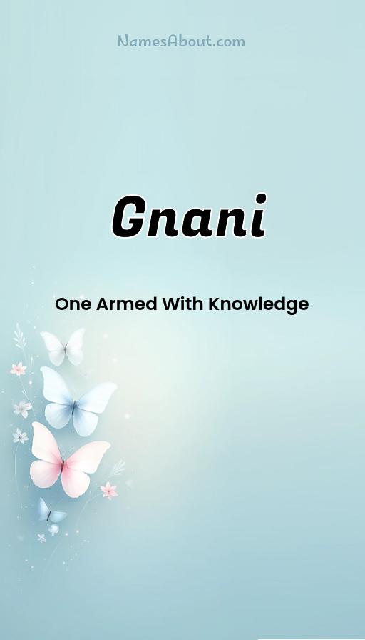 Meaning of Gnani