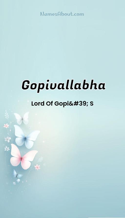 Gopivallabha name and meaning