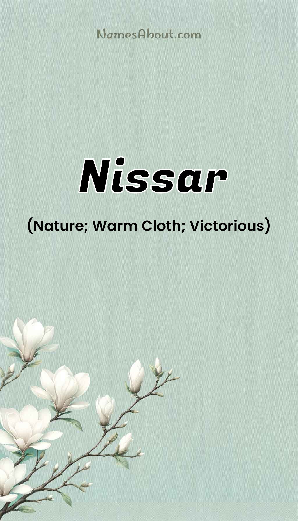 Nissar name and meaning