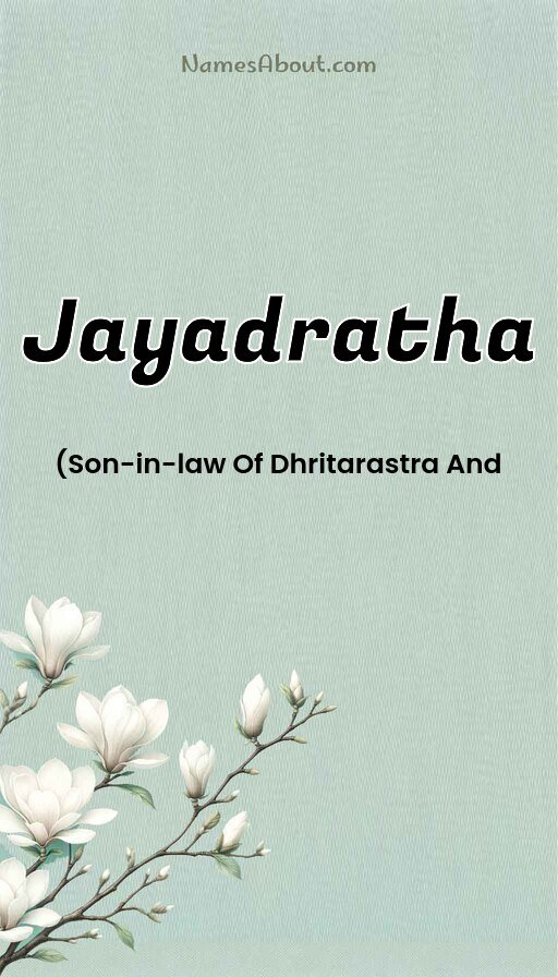 Meaning of Jayadratha