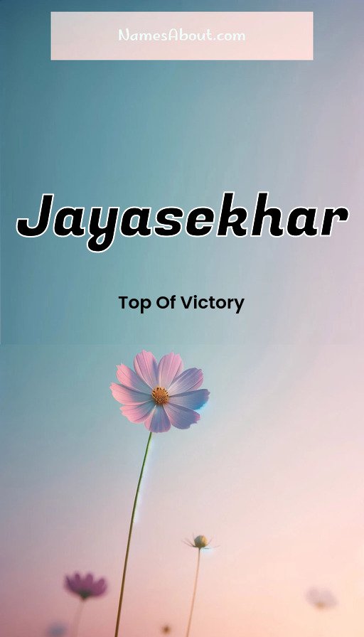 Meaning of Jayasekhar