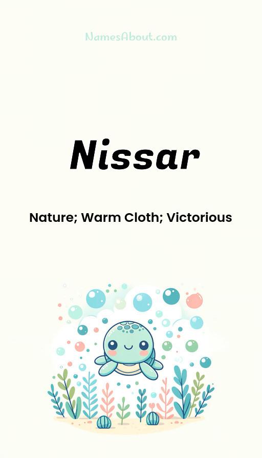 Nissar name and meaning