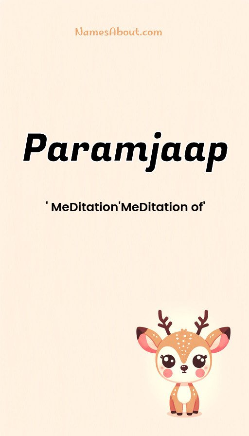 Meaning of Paramjaap