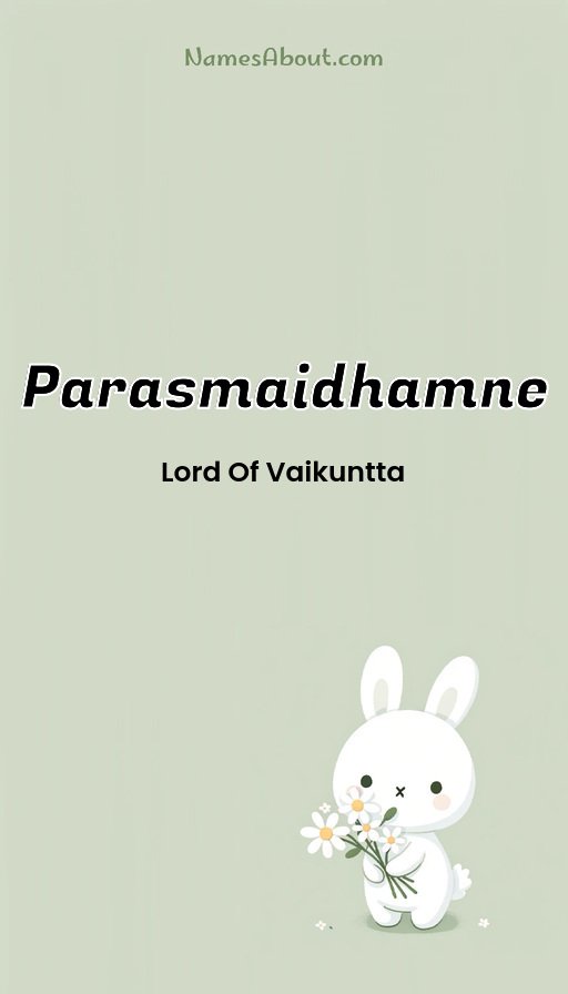 Meaning of Parasmaidhamne