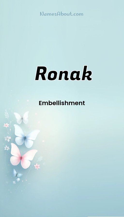 Meaning of Ronak