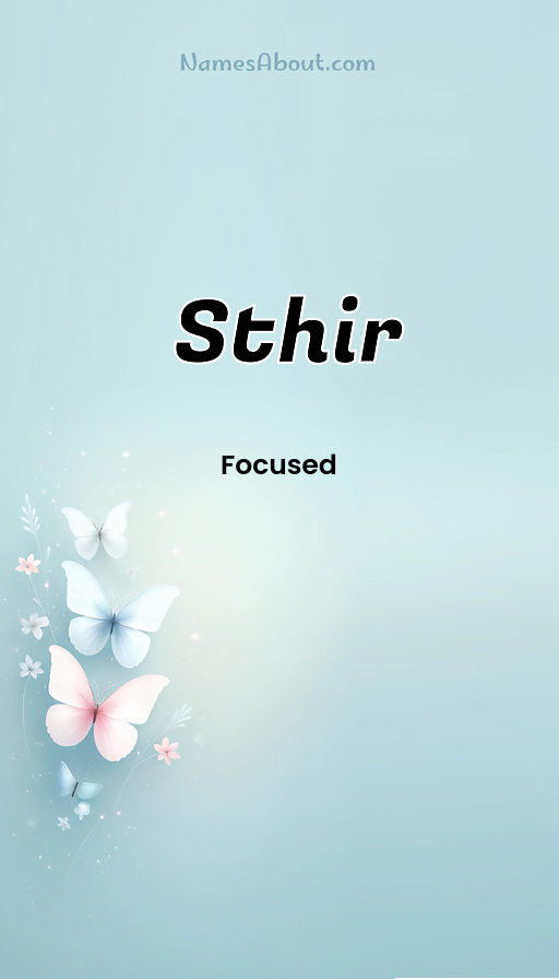 Meaning of Sthir