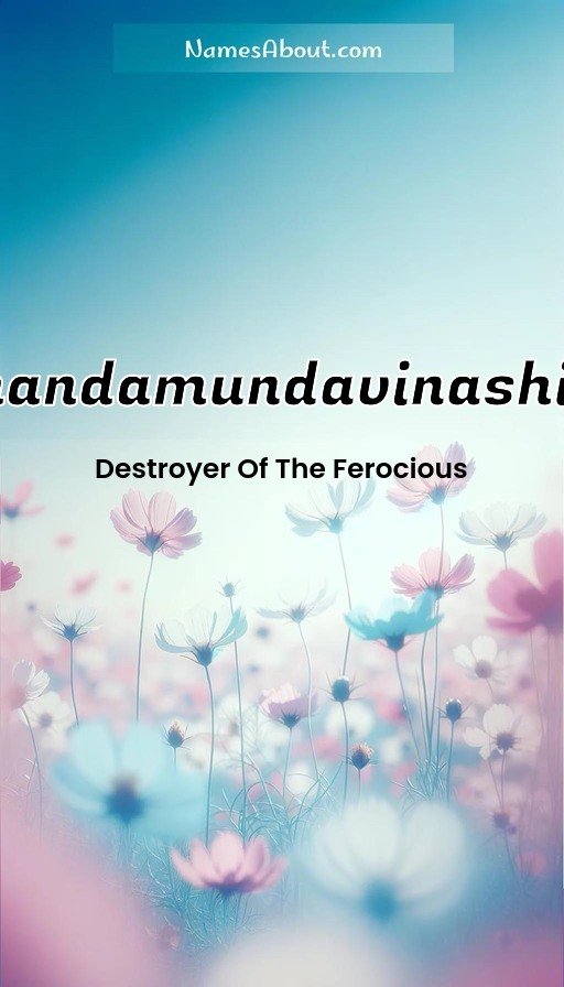 Meaning of Chandamundavinashini