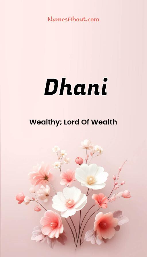 Meaning of Dhani