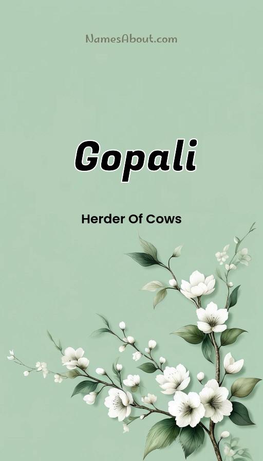 Gopali name and meaning