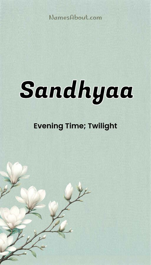 Meaning of Sandhyaa