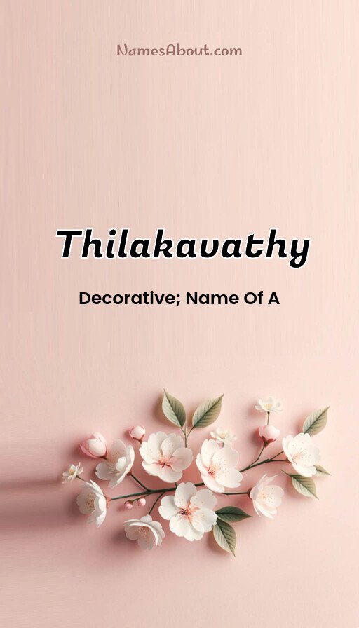 Meaning of Thilakavathy