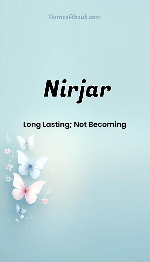 Nirjar name and meaning