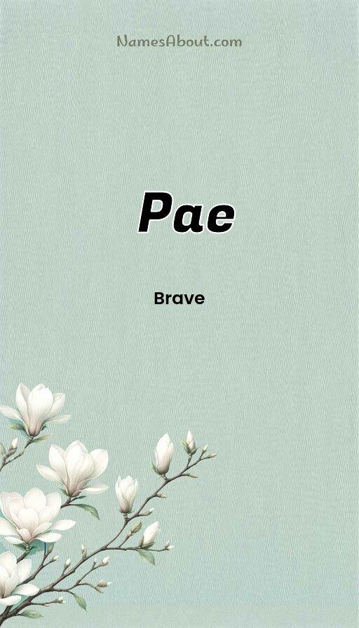 Pae name and meaning