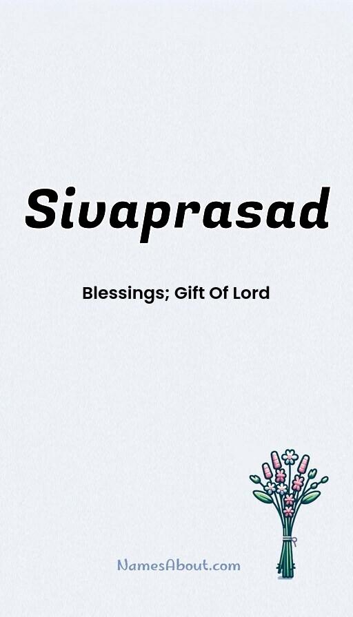 Sivaprasad name and meaning