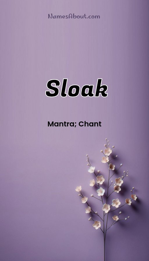 Meaning of Sloak