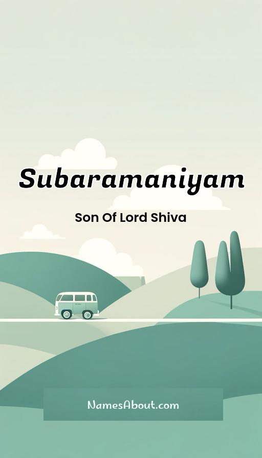 Subaramaniyam name and meaning