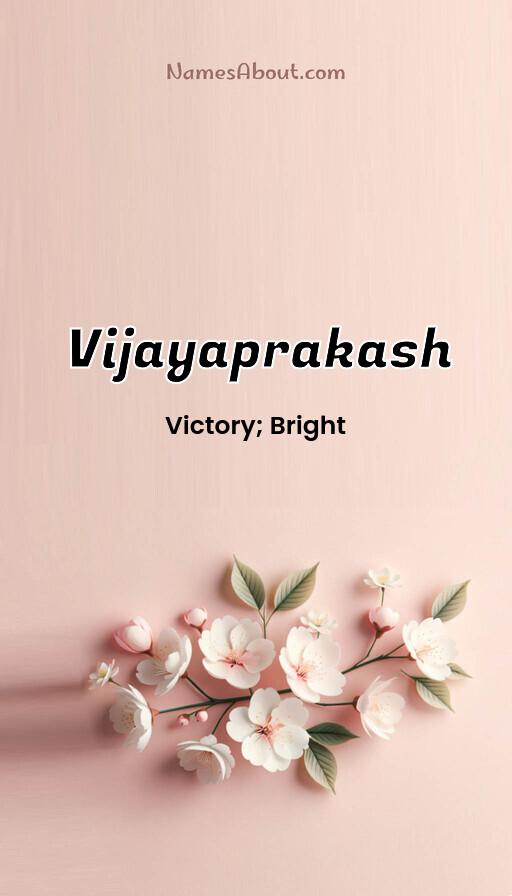 Vijayaprakash name and meaning