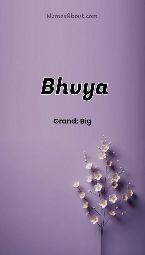 Bhvya name and meaning