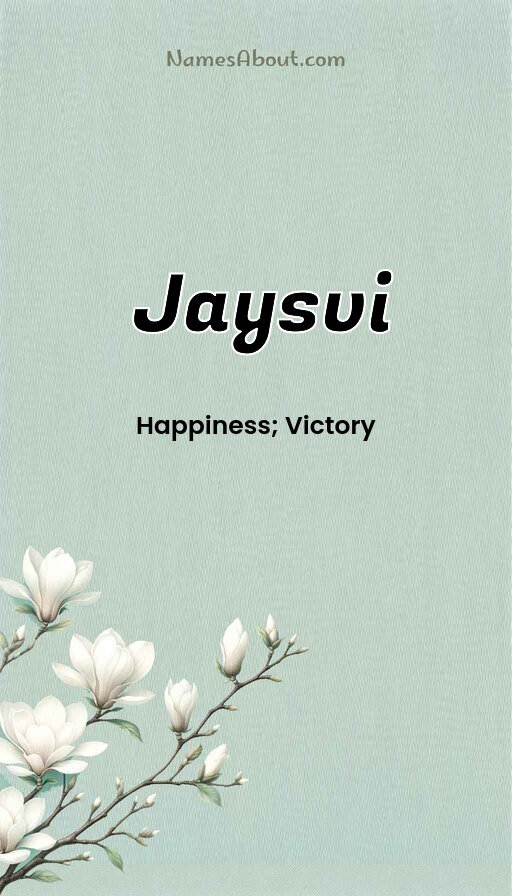 Meaning of Jaysvi