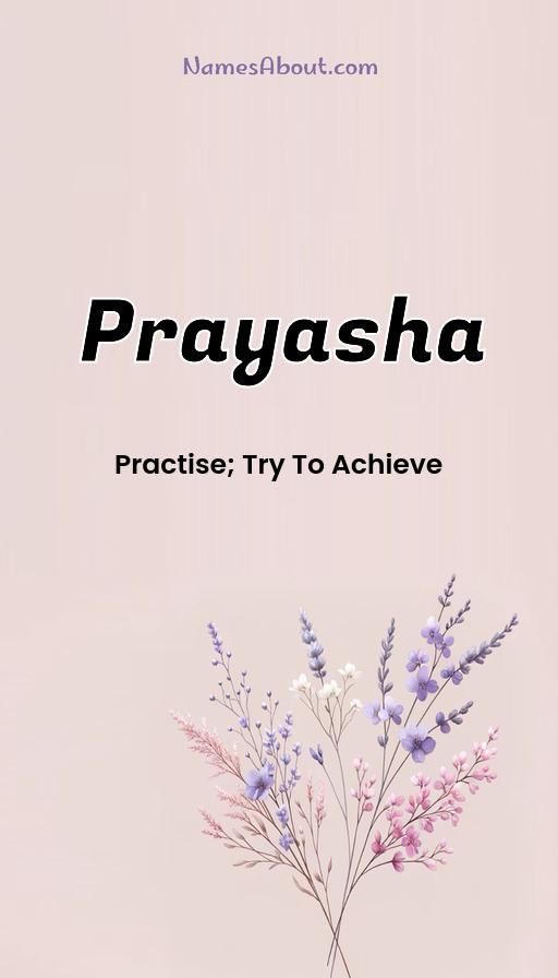 Prayasha name and meaning