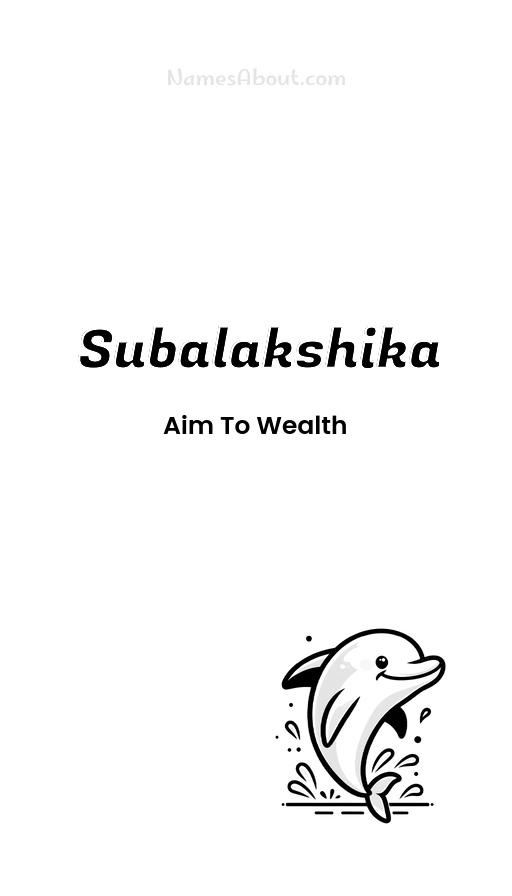 Subalakshika name and meaning