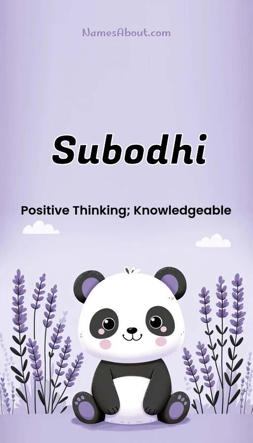 Subodhi name and meaning