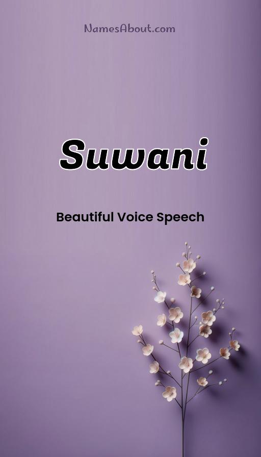 Suwani name and meaning