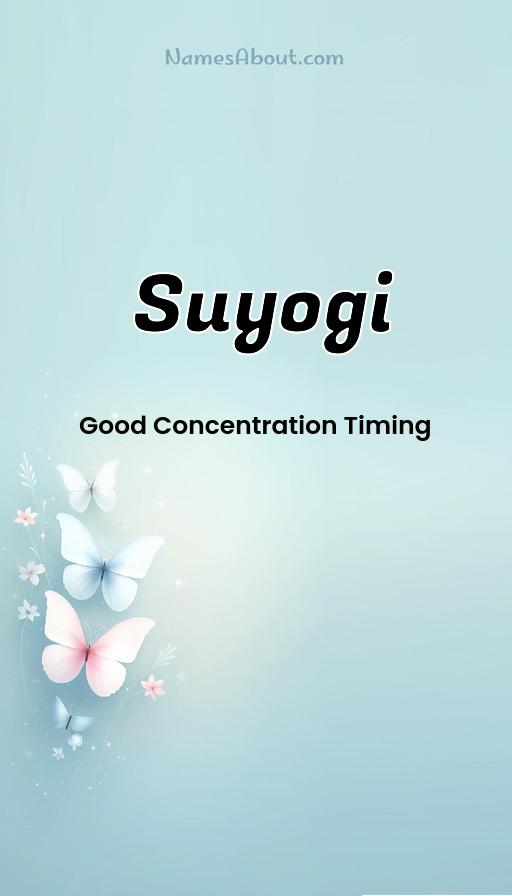 Suyogi name and meaning