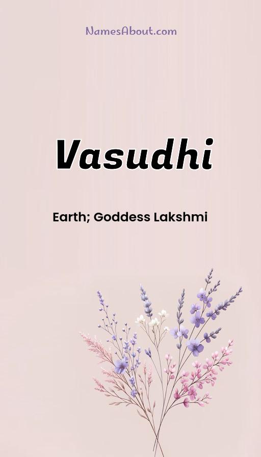 Vasudhi name and meaning