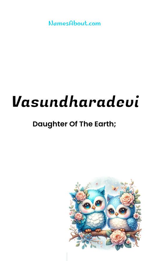 Vasundharadevi name and meaning